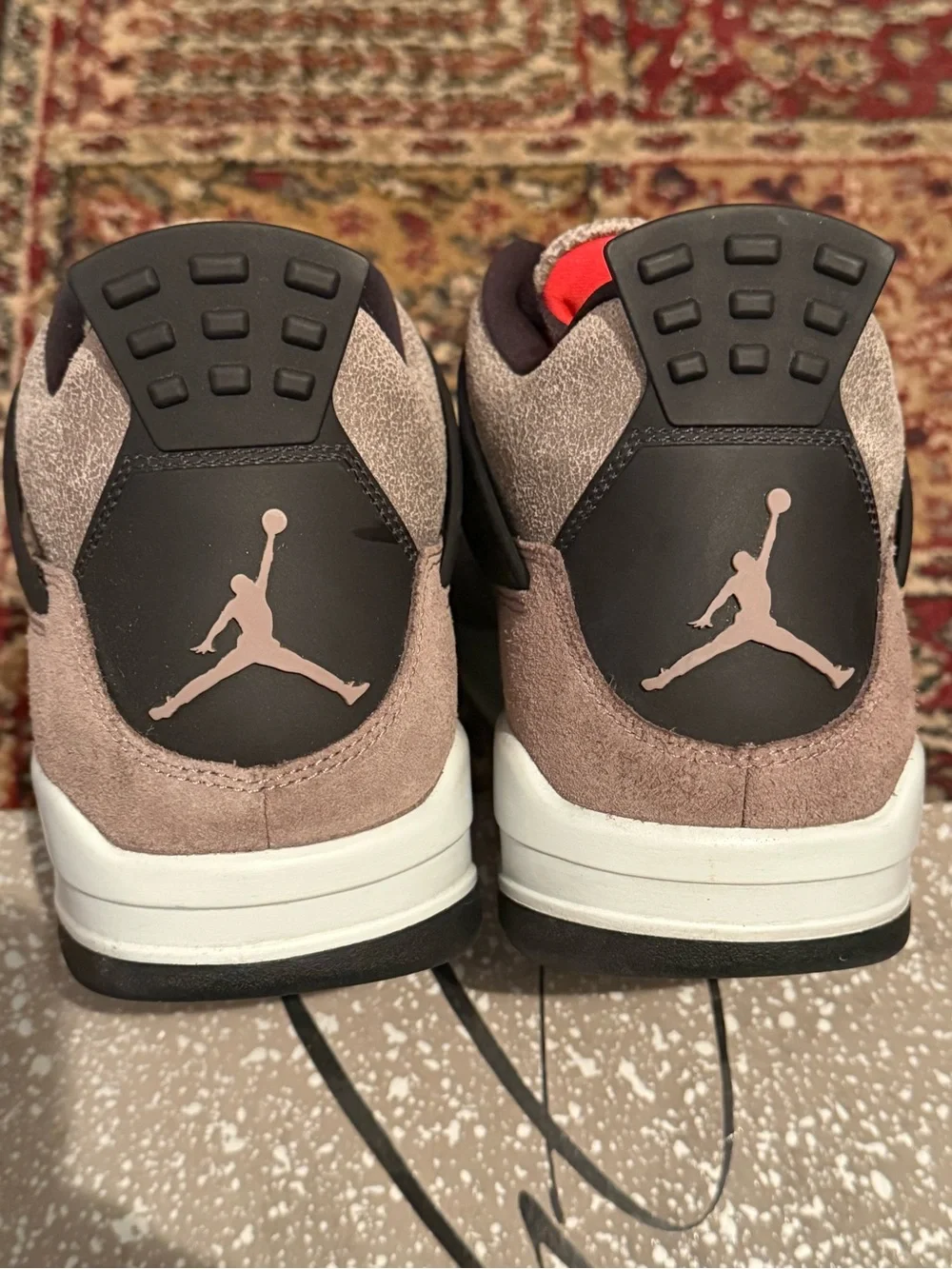 Jordan 4 Retro Taupe Haze with Black and Red Accents